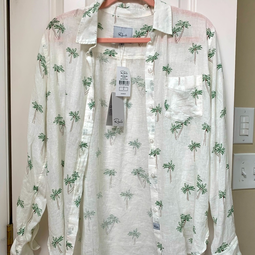 *NEW* RAILS Charli Sketched Palms button down